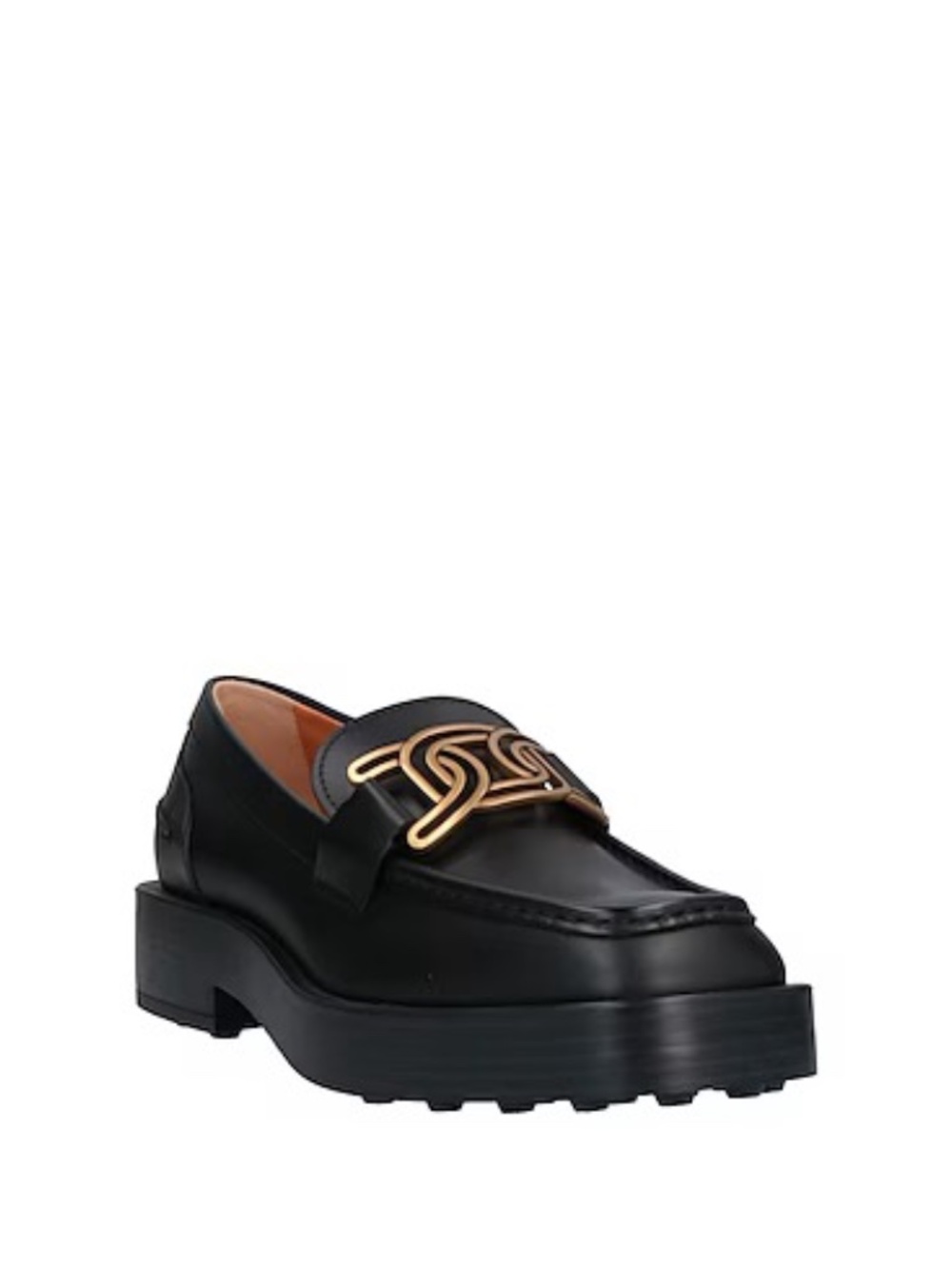 Tod’s Kate Black Calfskin Leather Chain Loafers 37.5 - 7.5 NWOT